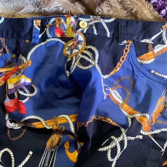 Ralph Lauren nautical themed crop pants - Picture 2 of 4